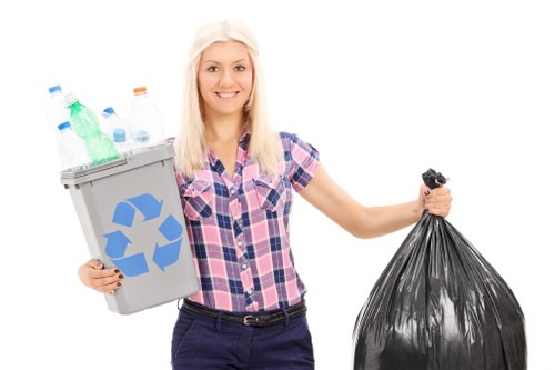 Happy residents with clean surroundings in Canary Wharf
