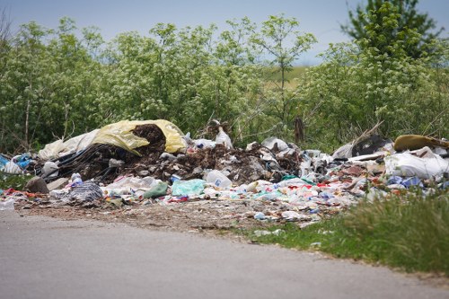 Mid-job skip hire on a residential street
